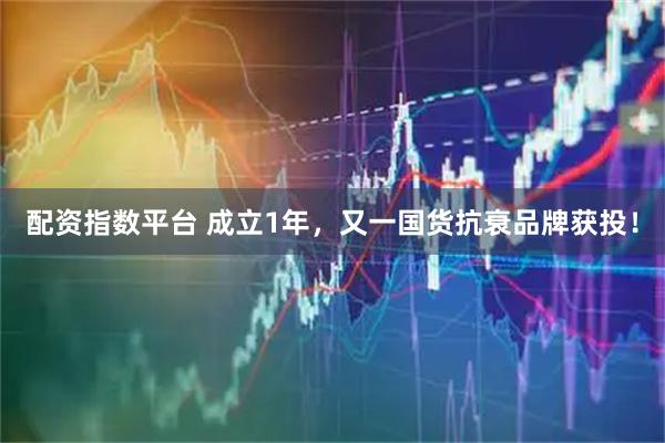 配资指数平台 成立1年，又一国货抗衰品牌获投！